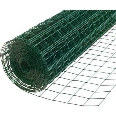 Jackson Wire 10142530 Welded Wire Green Vinyl Coated Yard Fence, 2&quot;X3&quot;X36&quot;X50Ft