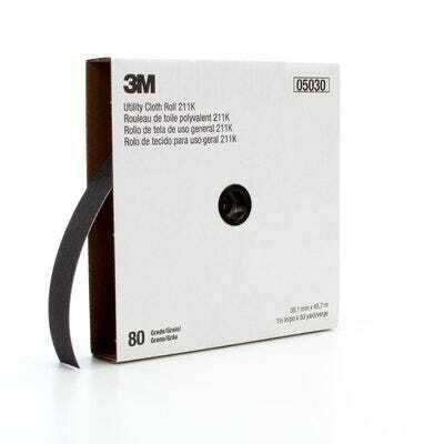 3M 211K 05030 Emery Cloth, 1-1/2&quot; Wide 80Grit