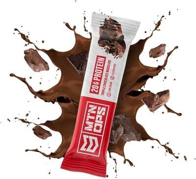 MTN OPS Triple Chocolate Mudslide Protein Bar, 20G Protein, 4G or less Sugar
