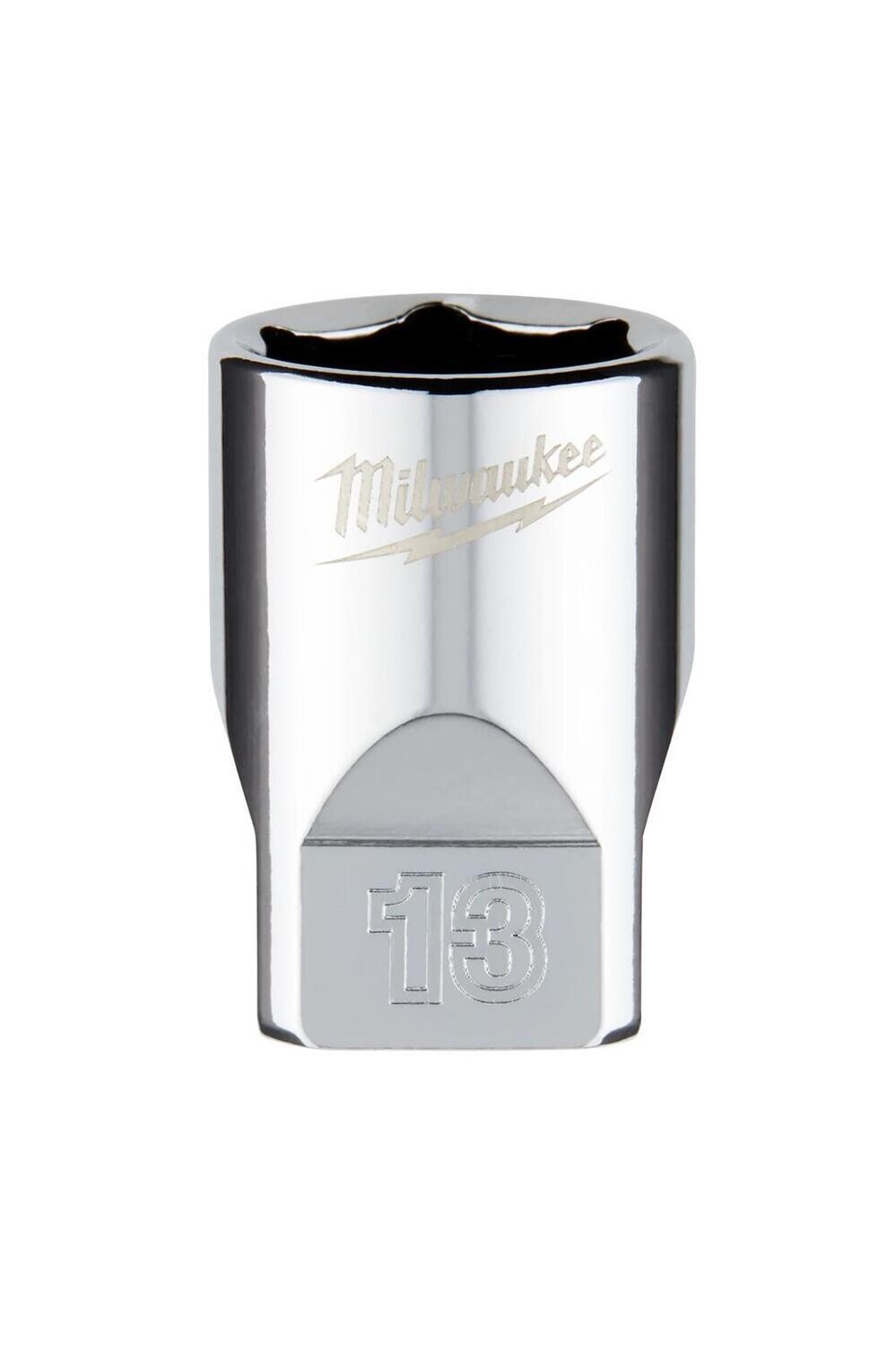 Milwaukee 1/4&quot; Drive Metric Shallow Socket, 13mm