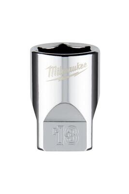 Milwaukee 1/4&quot; Drive Metric Shallow Socket, 13mm