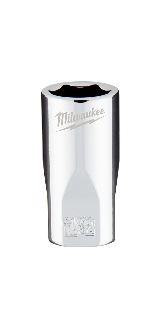 Milwaukee 1/4&quot; Drive SAE Shallow Socket, 11/32&quot;