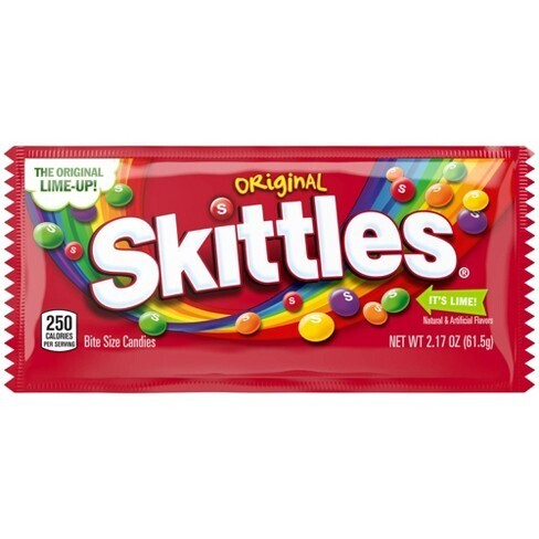Wrigley's Original Skittles, 2.17Oz