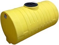 Norwesco Yellow Poly Sprayer Tank, 300-Gal, 38 in Dia, 69 in Length