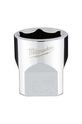 Milwaukee 3/8&quot; Drive SAE Shallow Socket, 3/4&quot;
