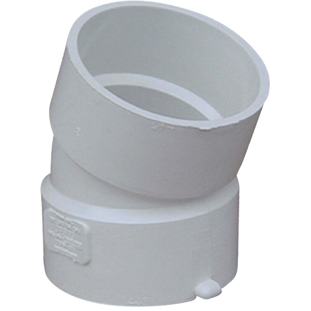 IPEX 414203BC PVC S&amp;D Ell, 3&quot; 22.5Deg