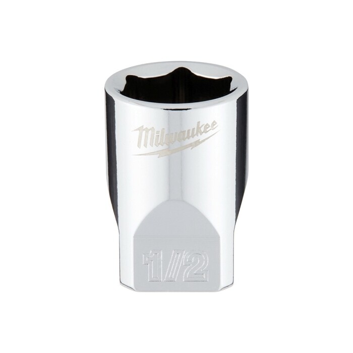 Milwaukee 1/4&quot; Drive SAE Shallow Socket, 1/2&quot;
