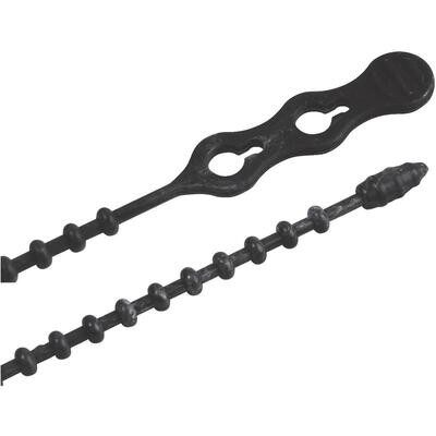 GB 46-8BEADBK UVB Beaded Cable Ties, 8&quot; 70Lb