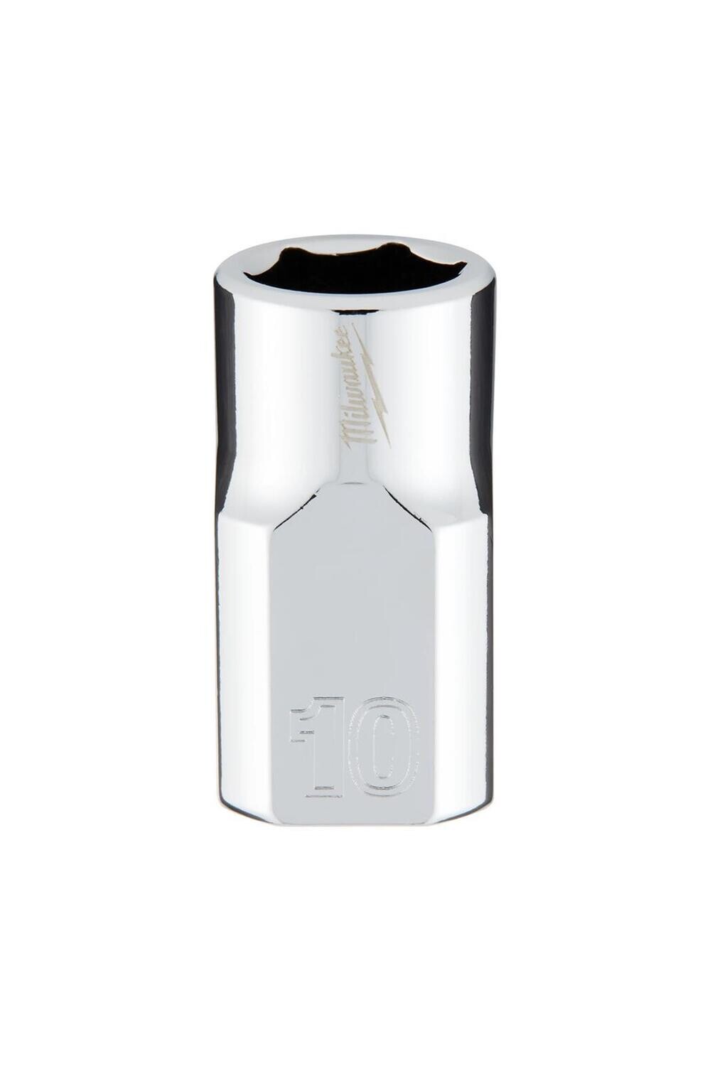 Milwaukee 3/8&quot; Drive Metric Shallow Socket, 10mm