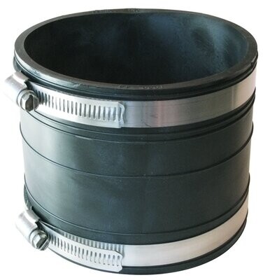 Fernco P1060-44 Coupler, 4&quot; Plastic Socket X 4&quot; Plastic Socket
