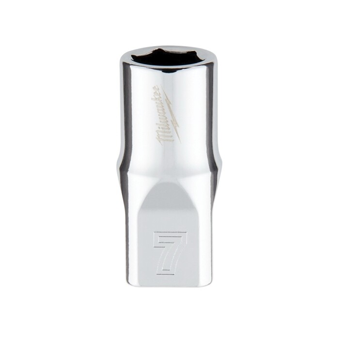 Milwaukee 1/4&quot; Drive Metric Shallow Socket, 7mm