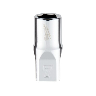 Milwaukee 1/4&quot; Drive Metric Shallow Socket, 7mm