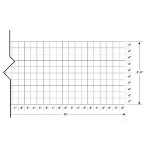 Wire Goat Panel, 48&quot;X16Ft  4&quot;X4&quot; 13-Wire, 4Ga