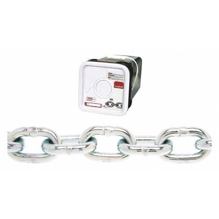 Brite Proof Coil Chain, 1/8&quot; Grade 30