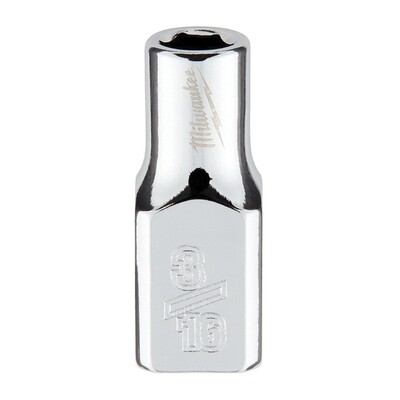 Milwaukee 1/4&quot; Drive SAE Shallow Socket, 3/16&quot;