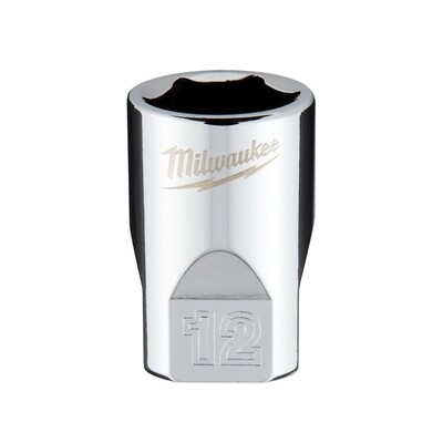 Milwaukee 1/4&quot; Drive Metric Shallow Socket, 12mm