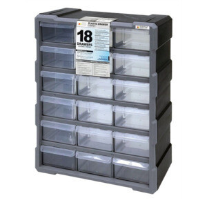 Quantum PDC-18BK 18-Drawer Storage Cabinet