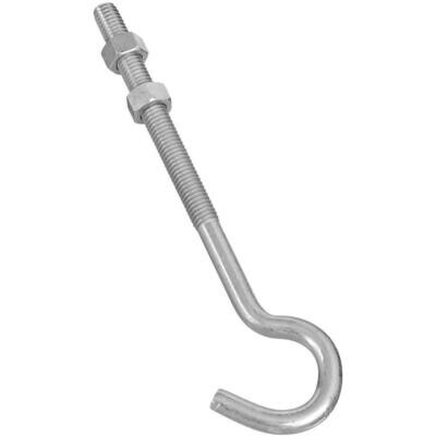 National Hardware N221-697 Hook Bolt, 3/8&quot;X7&quot; 135Lb WLL