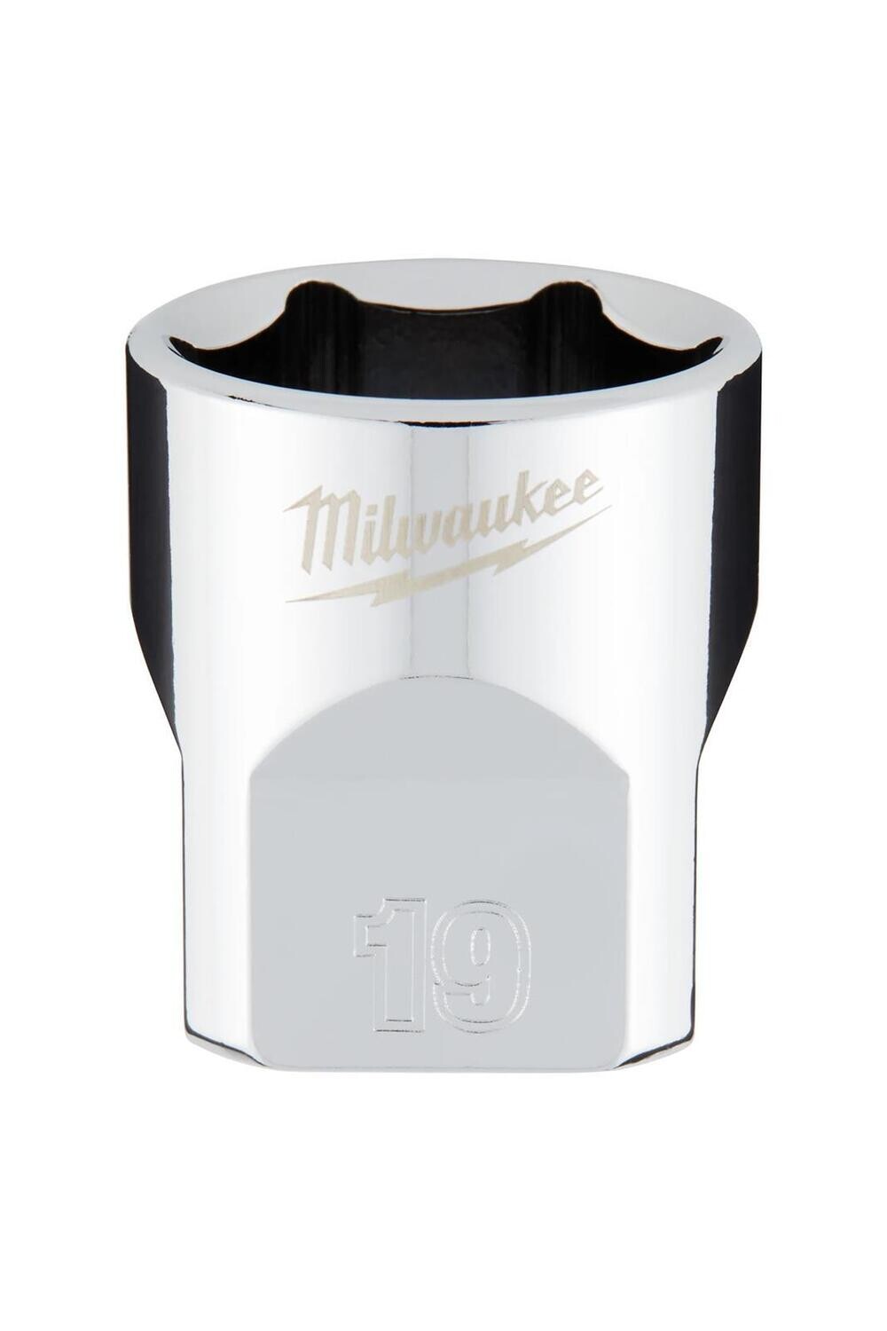 Milwaukee 3/8&quot; Drive Metric Shallow Socket, 19mm