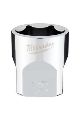 Milwaukee 3/8&quot; Drive Metric Shallow Socket, 19mm