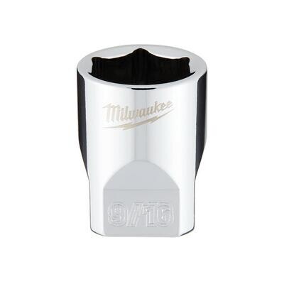 Milwaukee 1/4&quot; Drive SAE Shallow Socket, 9/16&quot;