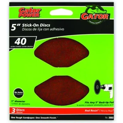 Gator 3003 Sanding Discs, 40G 5&quot; PSA  3Pk
