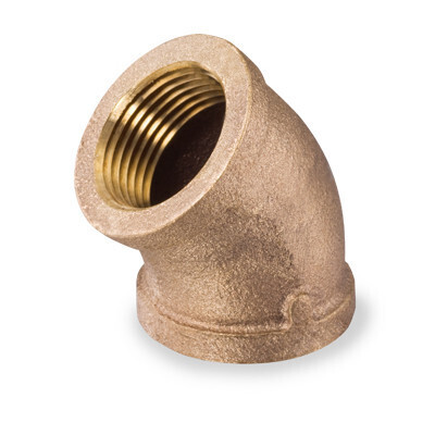 Anderson Metals  Brass Pipe Ell, 1/4&quot; 45Deg