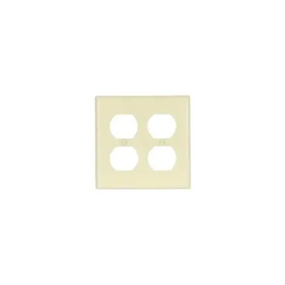 Eaton 2150LA Lt Almond Receptacle Cover, 2G 10Pk