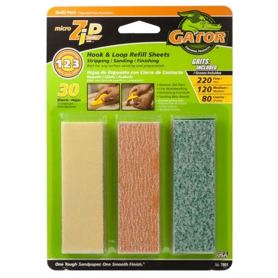 Gator 7801 Micro Zip Sander Asst Refills, 30Pk