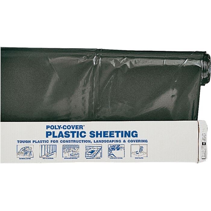 Orgill Poly 6X10-B Black Plastic Sheeting, 10&#39;X100Ft 6-MIL