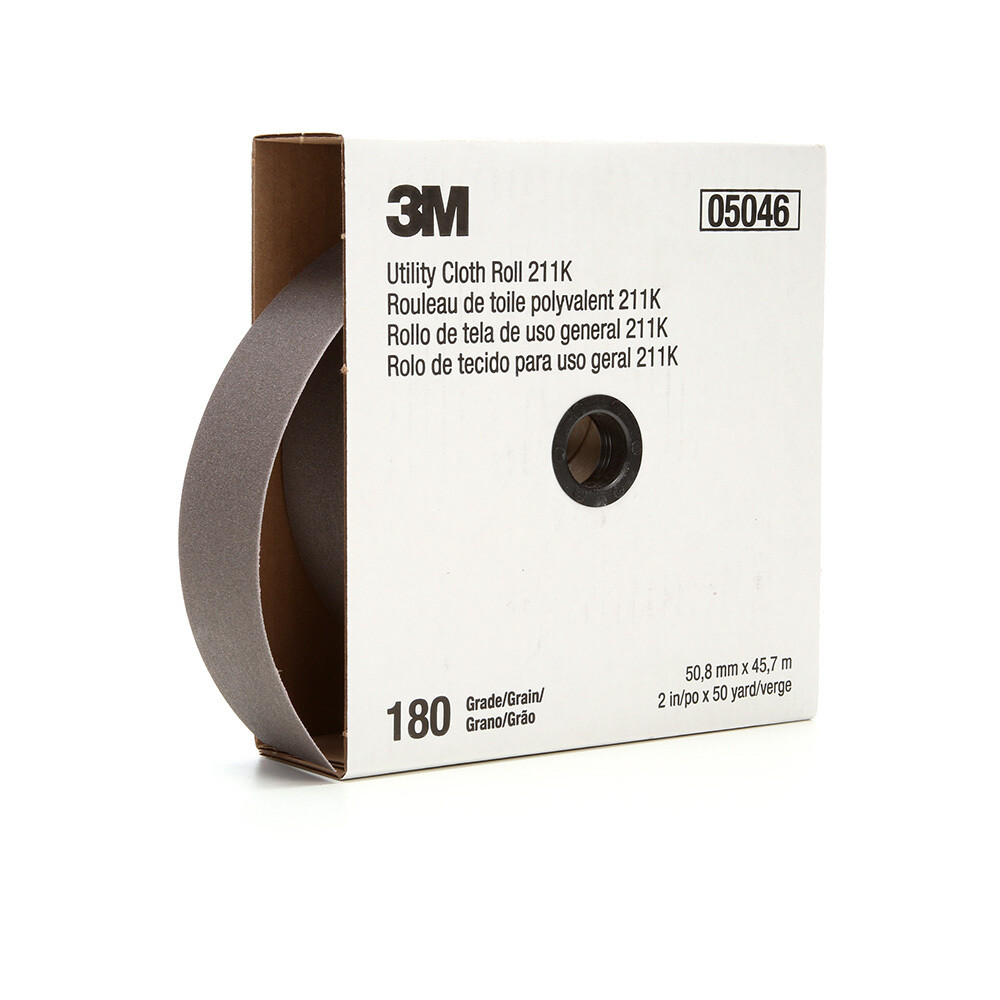 3M 211K 05026 Emery Cloth, 1-1/2&quot; Wide 180-Grit