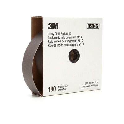 3M 211K 05026 Emery Cloth, 1-1/2&quot; Wide 180-Grit