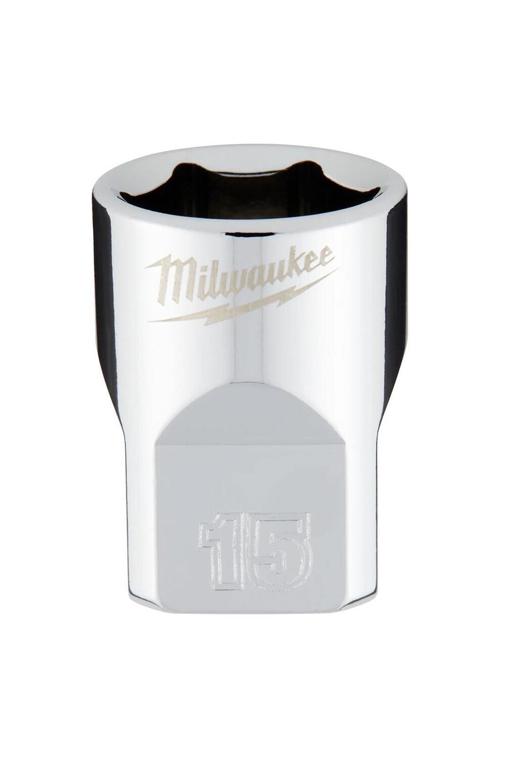 Milwaukee 3/8&quot; Drive Metric Shallow Socket, 15mm