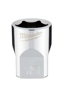 Milwaukee 3/8&quot; Drive Metric Shallow Socket, 15mm