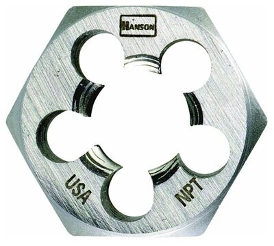 Irwin 9502ZR Hex Pipe Die, 1/8&quot;-27NPT