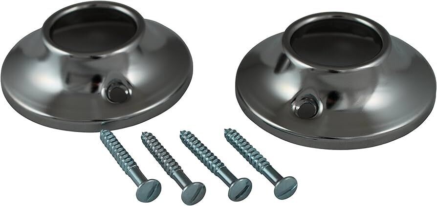 PlumbPak PP825-21 Chrome Shower Rod Flanges, 1&quot;