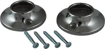 PlumbPak PP825-21 Chrome Shower Rod Flanges, 1&quot;