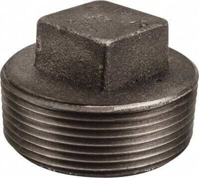 Black Steel Pipe Plug, 2-1/2&quot;