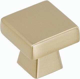 Amerock BP55271BBZ Black Rock Golden Champagne Square Knob, 1-3/16&quot;