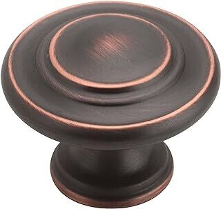 Amerock TEN1586ORB Oil Rubbed Bronze 3-Ring Knobs, 1-5/16&quot;Dia 10Pk