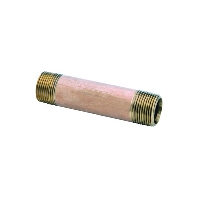 Anderson Metals 38300-0835 Brass Pipe Nipple, 1/2&quot;X3-1/2&quot;