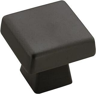 Amerock BP55270BBZ Black Rock Bronze Square Knob, 1-3/16&quot;