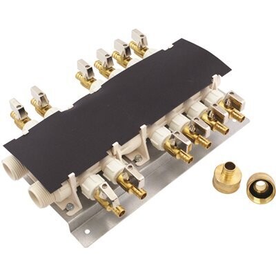Apollo 690712CP Pex Manifold, 12-Port w/Valves