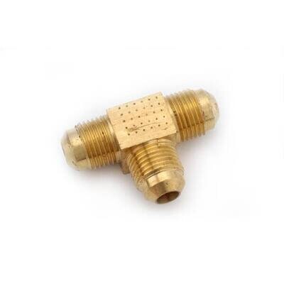 Anderson Metals 754059-080806 Brass Flare Reducing Tee, 1/2&quot;X1/2&quot;X3/8&quot;