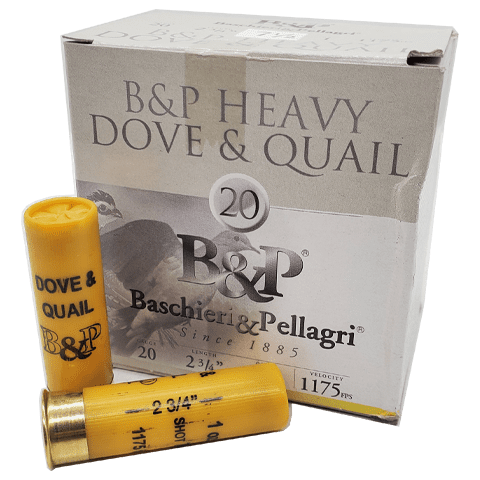 B&amp;P Dove &amp; Quail 20Ga Ammo, 2-3/4&quot;, 7.5Shot, 1175FPS   25Ct