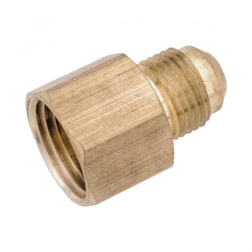 Anderson Metals 754046-0612 Brass Flare Adaptor, 3/8&quot;Flare X 3/4&quot;FPT