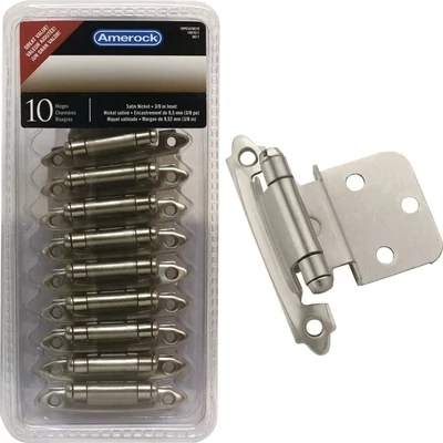 Amerock 1887611 Self-Closing Hinges; 3/8&quot;; 10PK3429-G10