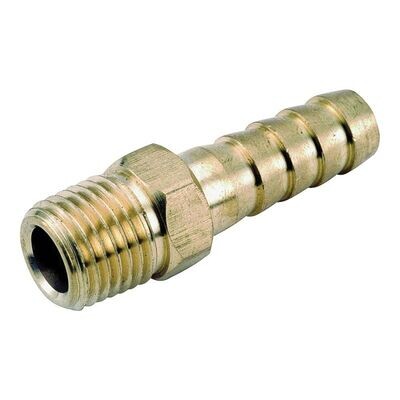 Anderson Metals 757001-0404 Brass Male Adaptor, 1/4&quot;
