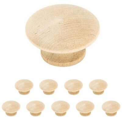 Amerock 10PK813WD Allison Value Wood Knob, Unfinished, 10Pk