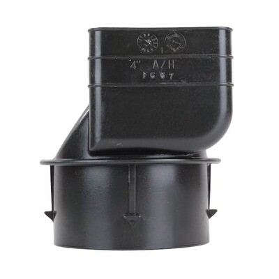 ADS 0465AA Snap-On Down Spout Adaptor, 4&quot;X3&quot;X4&quot;